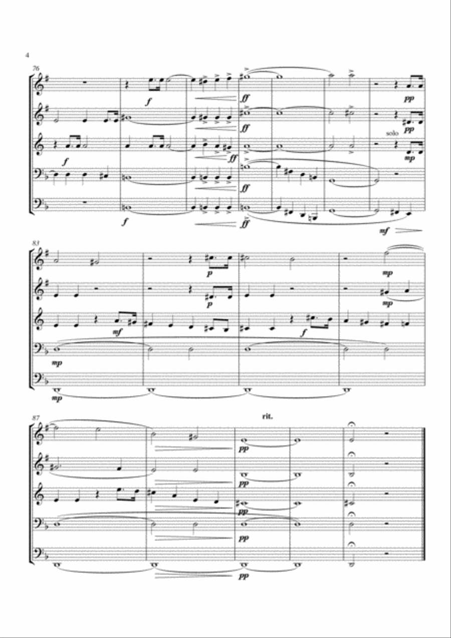 Virga Jesse Brass Quintet scores gallery preview page 4