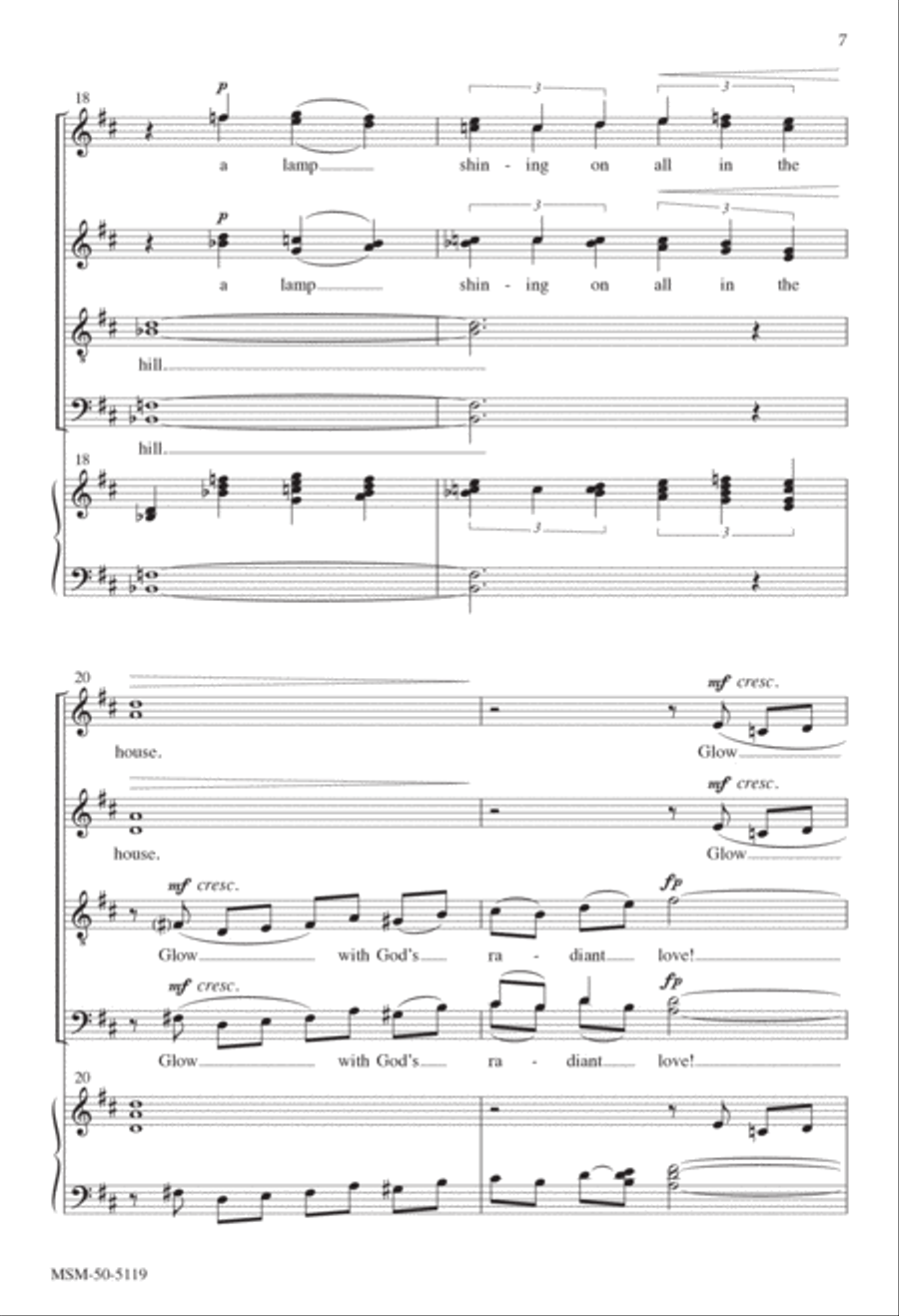 O Be Glorious Light O Be Glorious Light Divisi scores gallery preview page 5