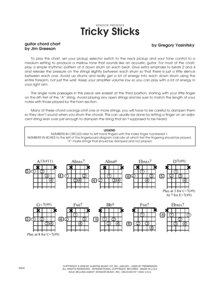 Tricky Sticks - Guitar Chord Chart