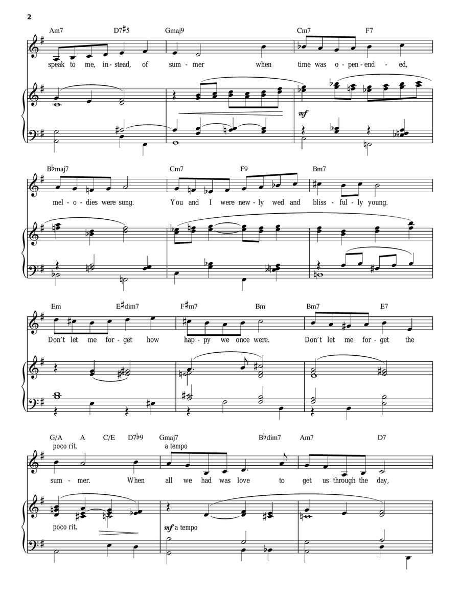 Perfect Summer Piano, Vocal scores gallery preview page 2
