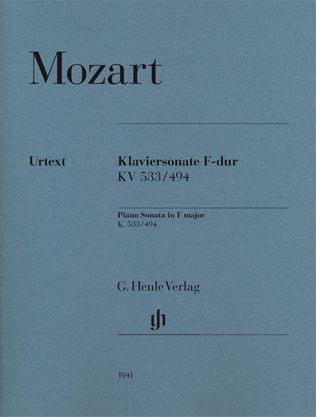 Book cover for Piano Sonata in F Major K533/494