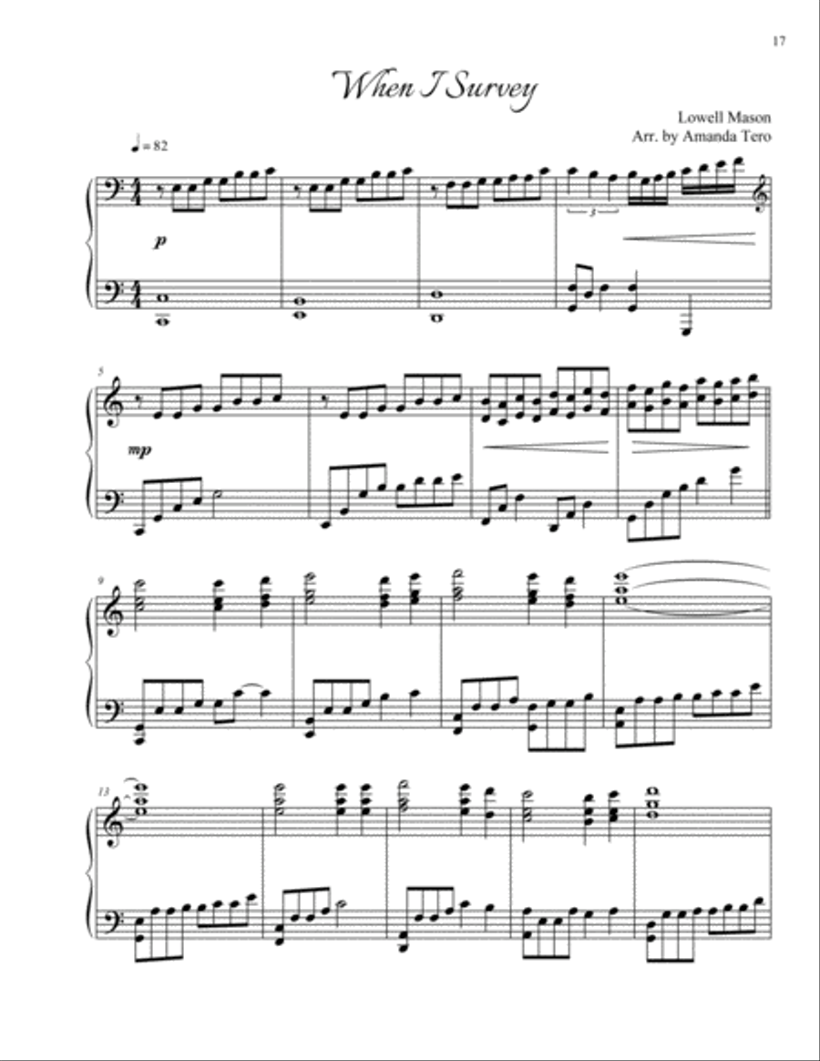 When I Survey the Wondrous Cross Piano Solo scores gallery preview page 2