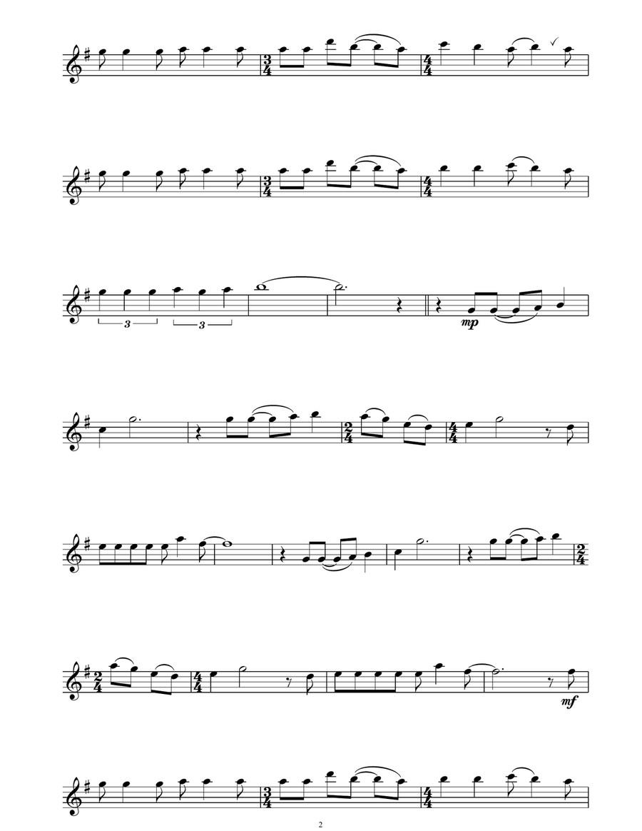 I Say A Little Prayer Alto Saxophone scores gallery preview page 2