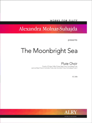 Book cover for The Moonbright Sea for Flute Choir