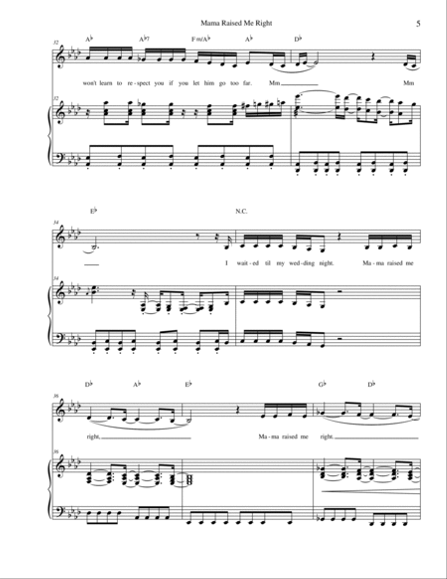 Mama Raised Me Right Mama Raised Me Right Alto Voice scores gallery preview page 5