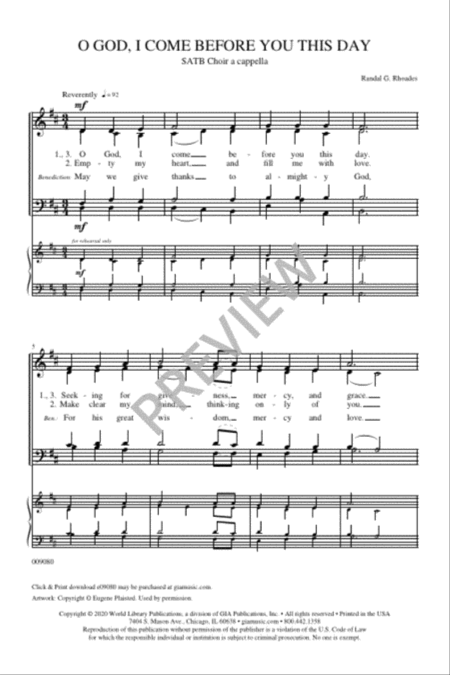 O God, I Come before You This Day 4-Part scores gallery preview page 3