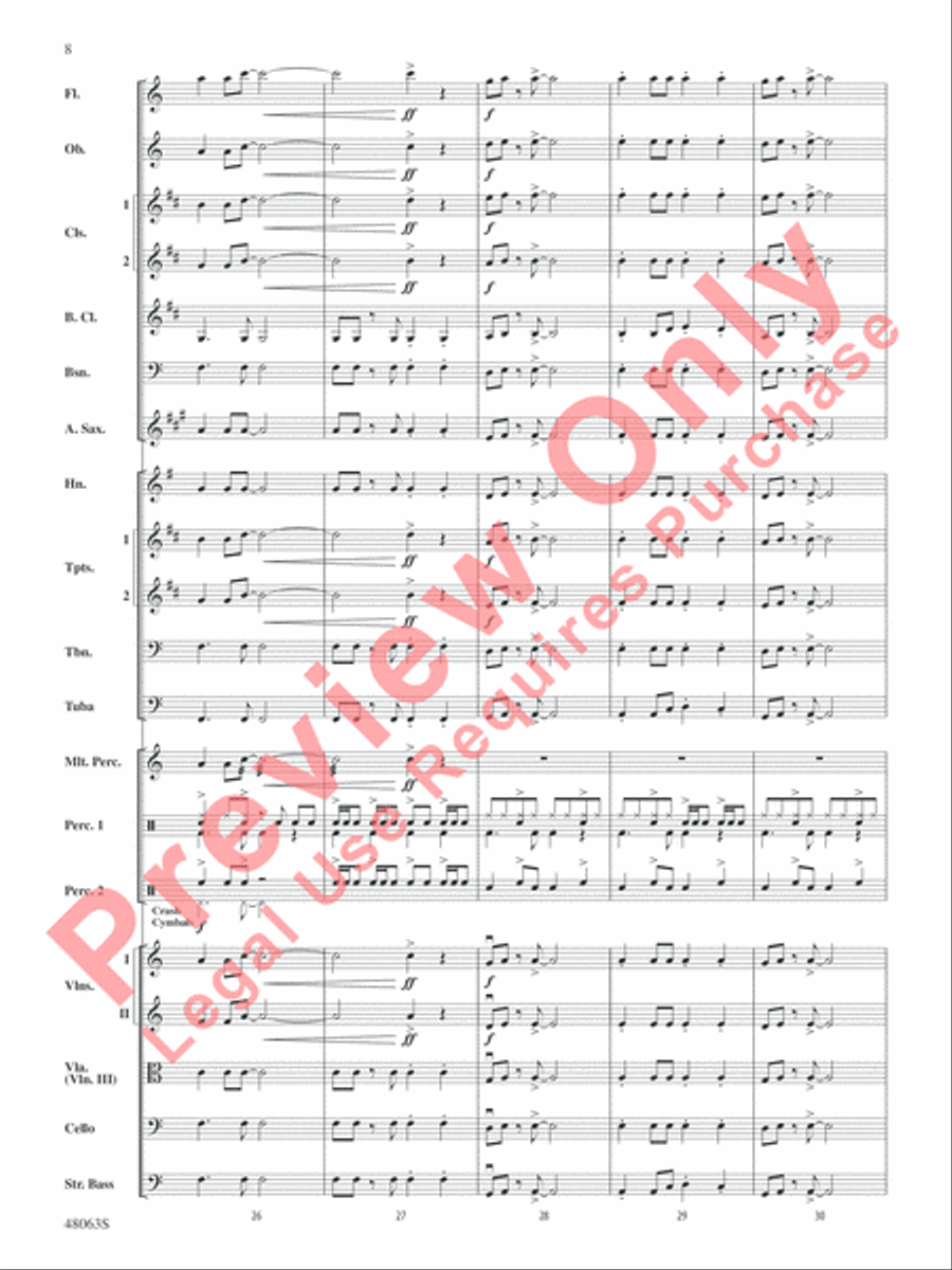Danger Zone from Top Gun Danger Zone from Top Gun Full Orchestra scores gallery preview page 9