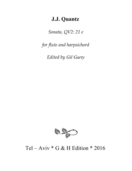 Sonata, QV2: 21 e (original version)