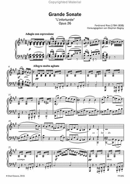 Grande Sonate ''L'infortune'', Op. 26