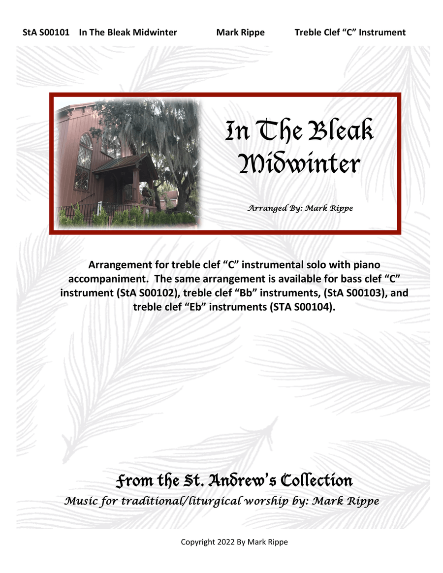 In The Bleak Midwinter (StA S00101) Piano scores gallery preview page 1