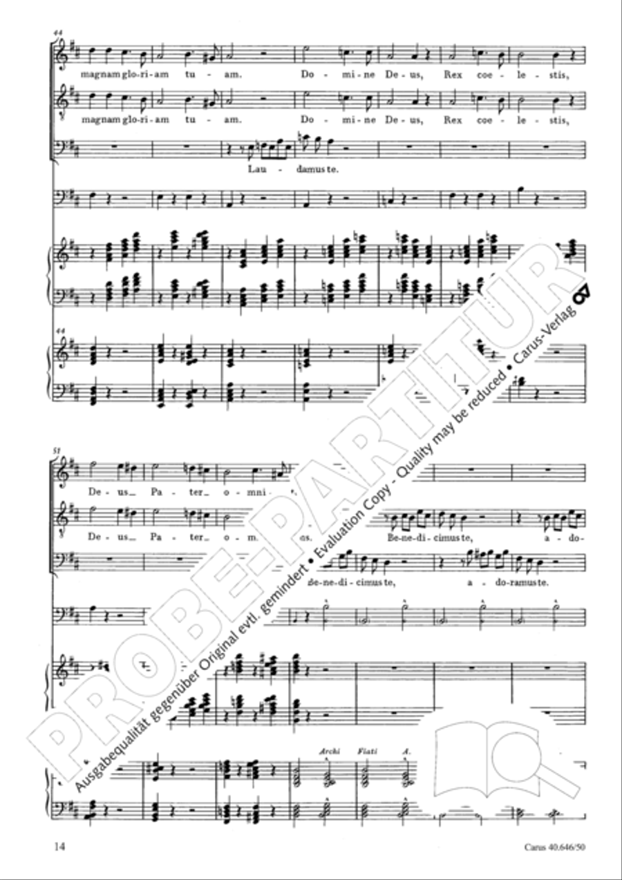 Mass in A major STB scores gallery preview page 16