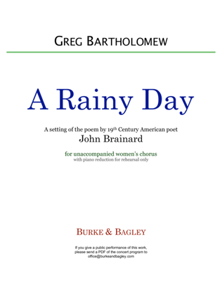 Book cover for A Rainy Day