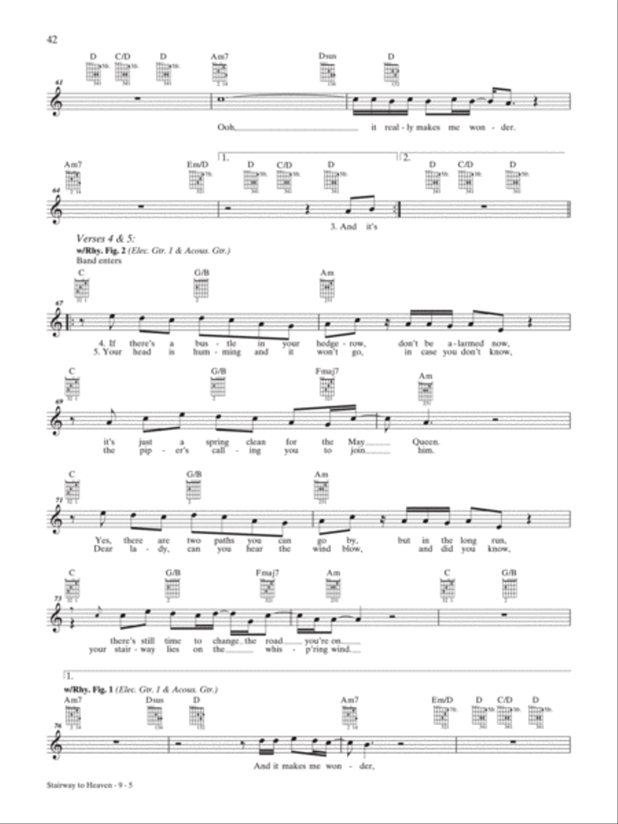 Stairway to Heaven Stairway to Heaven Guitar Tablature scores gallery preview page 5