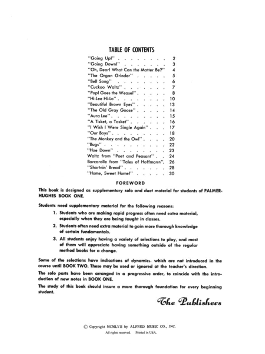 Palmer-Hughes Accordion Course Recital Book, Book 1 Accordion scores gallery preview page 4