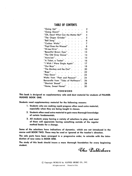 Palmer-Hughes Accordion Course Recital Book, Book 1
