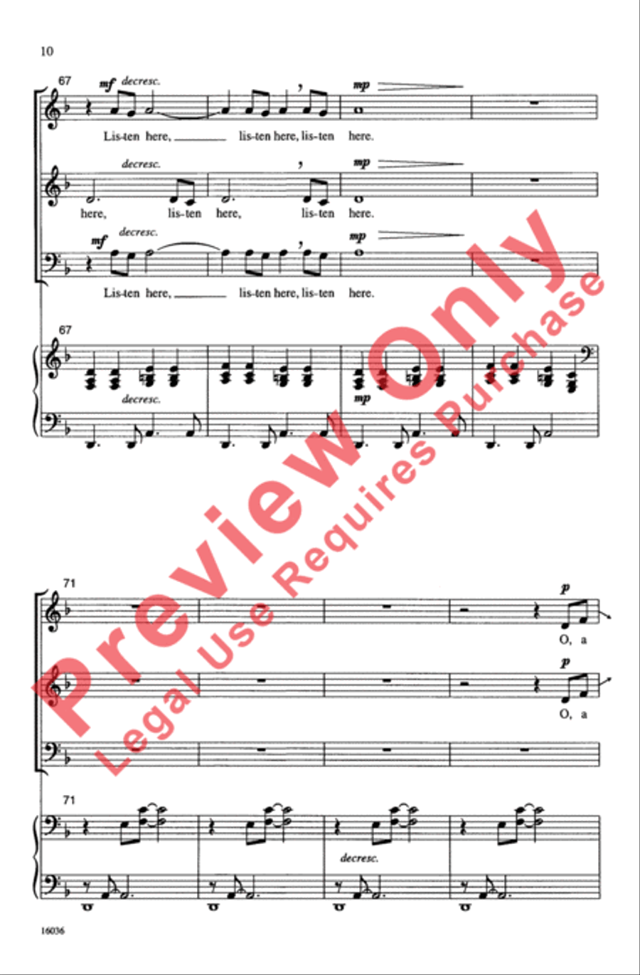 Listen Here, Listen Here Listen Here, Listen Here 3-Part scores gallery preview page 10
