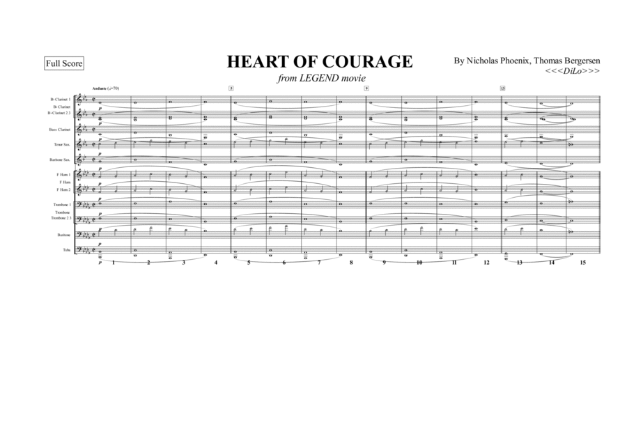 Heart Of Courage - Trailer Marching Band scores gallery preview page 1