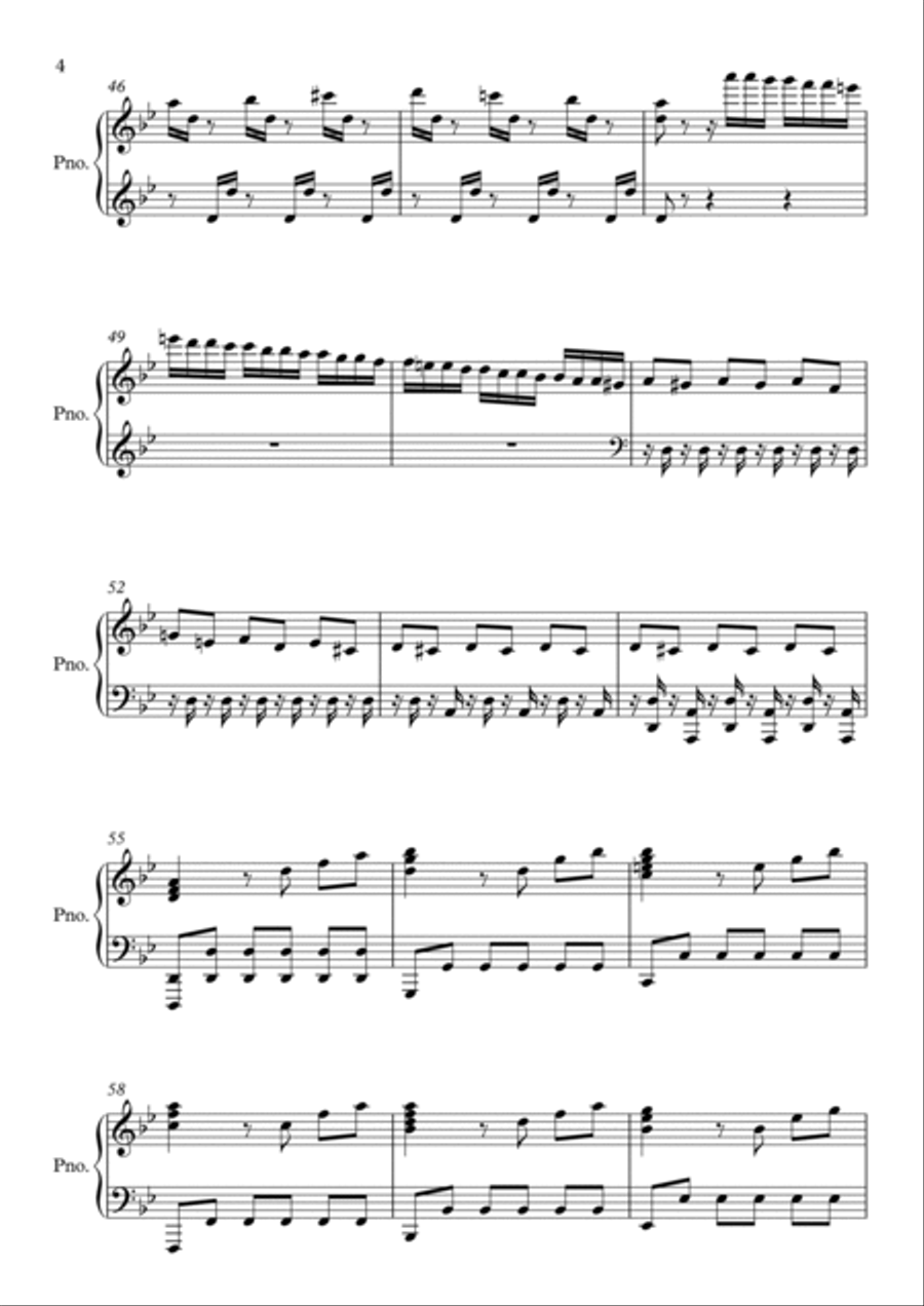 Summer (Storm) from The Four Seasons Vivaldi Piano Piano Solo scores gallery preview page 4