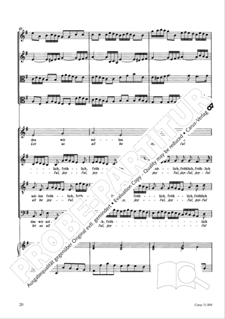 Christ lay in death's cold prison (Christ lag in Todesbanden) 4-Part scores gallery preview page 21