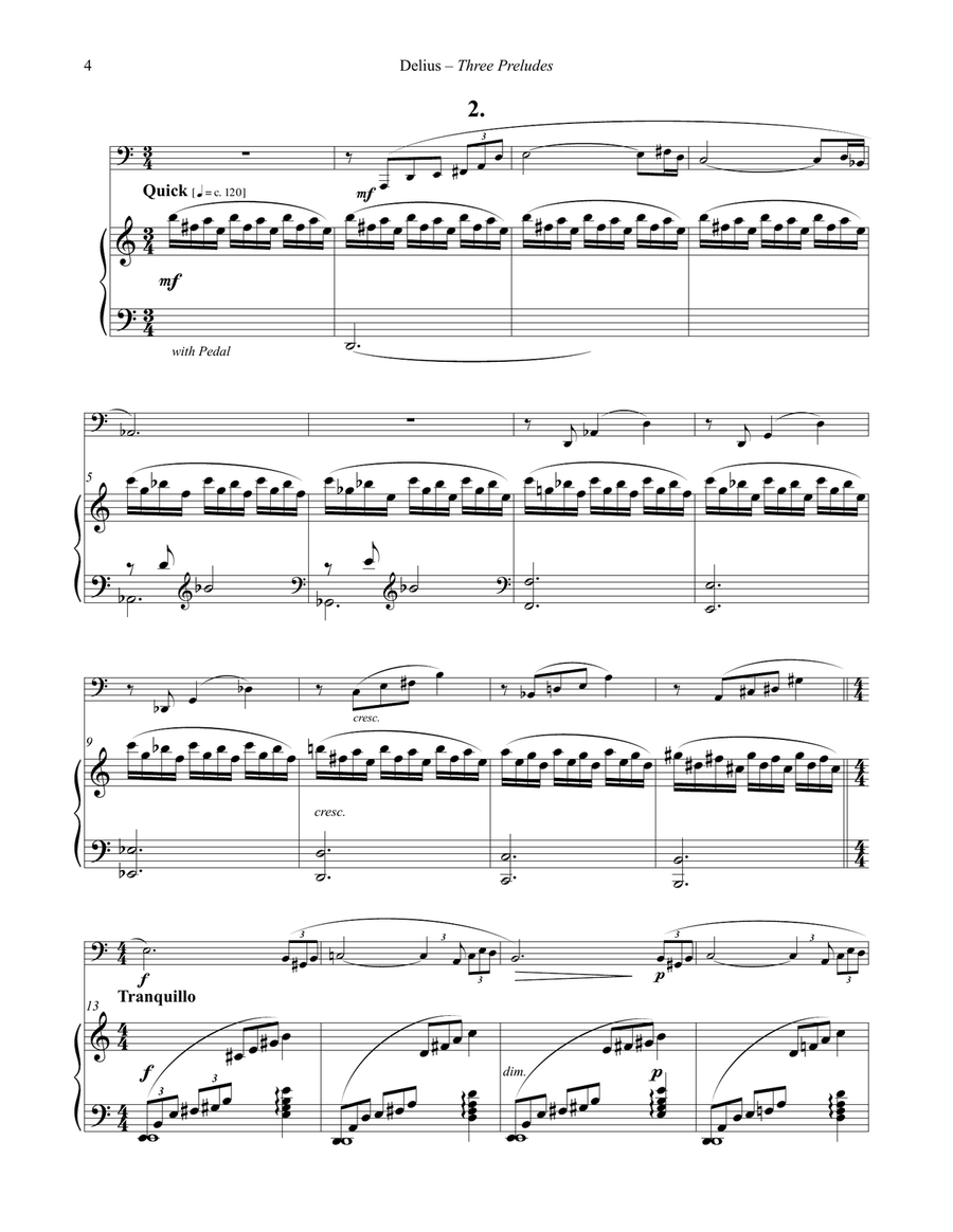 Three Preludes for Tuba or Bass Trombone and Piano Bass Trombone scores gallery preview page 4