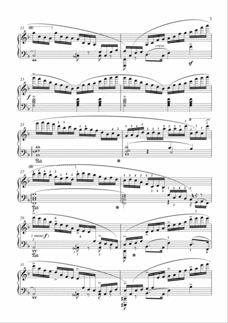 Chopin - Etude Op. 10, No. 8 in F Major for piano solo Piano Method scores gallery preview page 4
