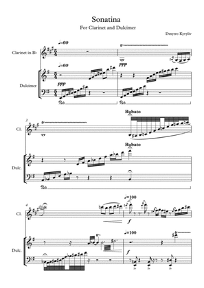 Sonatina for Clarinet and Cimbalom (Dulcimer)