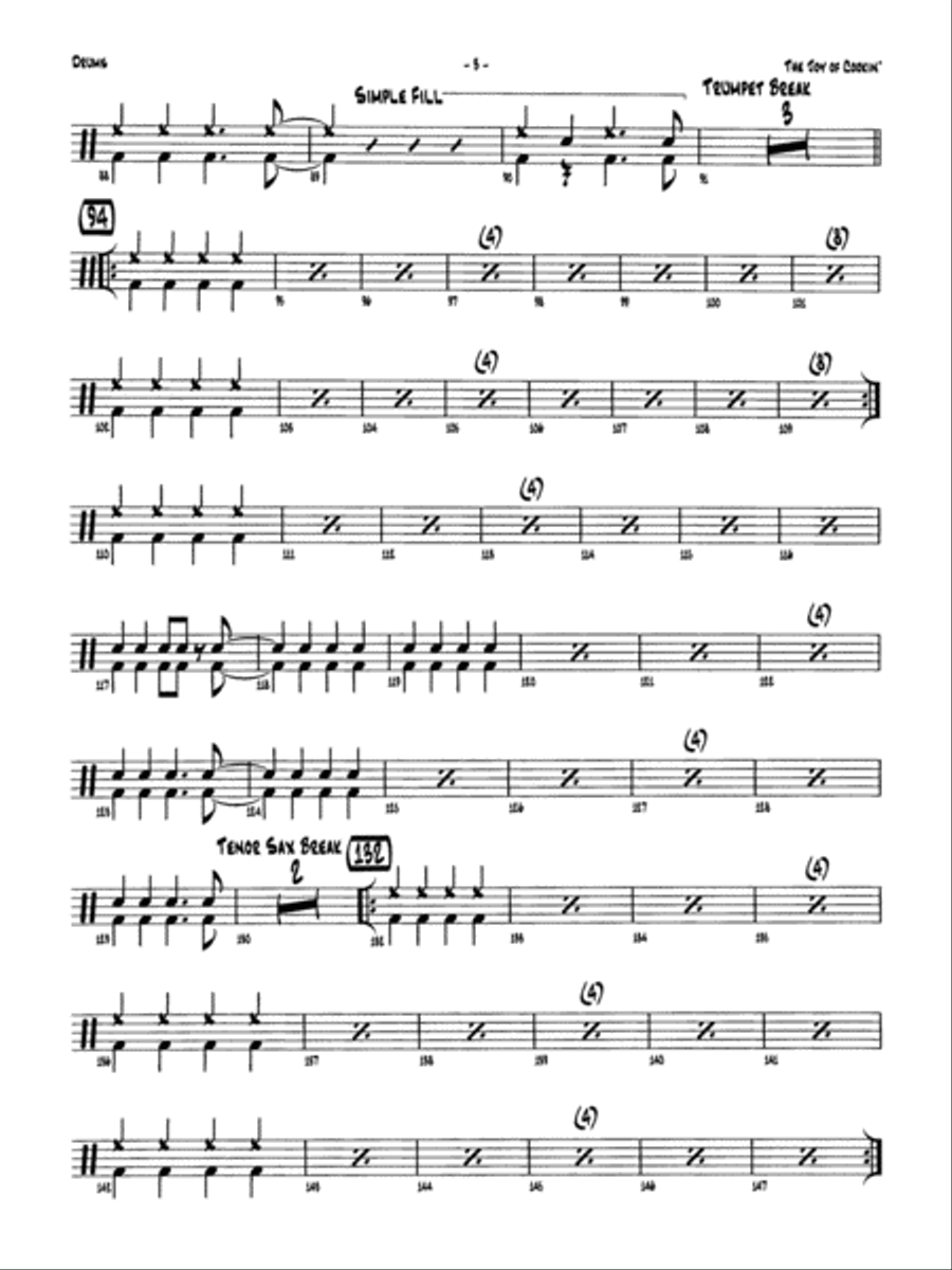 The Joy of Cookin': Drums Jazz Ensemble scores gallery preview page 4