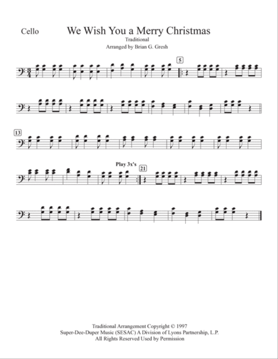 We Wish You A Merry Christmas Steel Drum Band scores gallery preview page 6