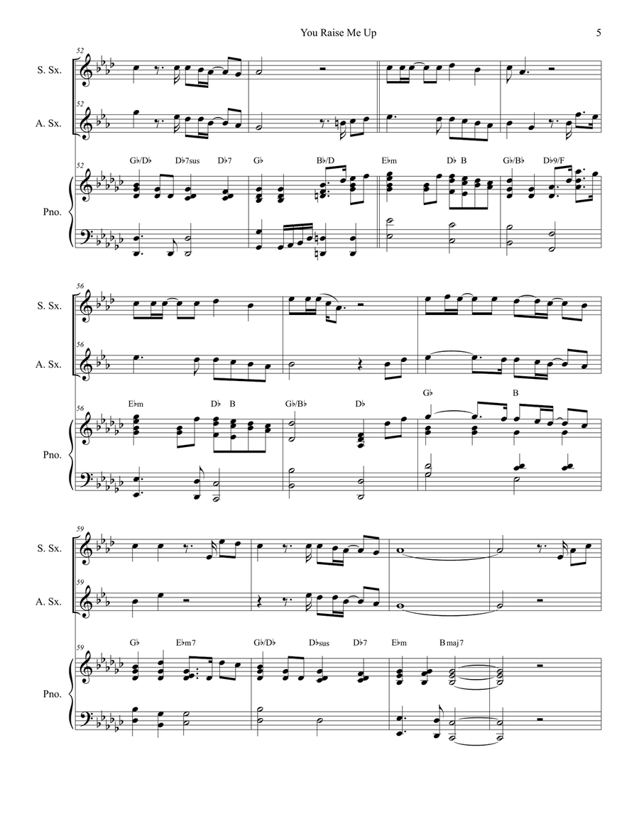 You Raise Me Up Woodwind Duet scores gallery preview page 5