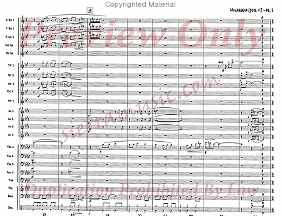 Malaguena Jazz Ensemble scores gallery preview page 4