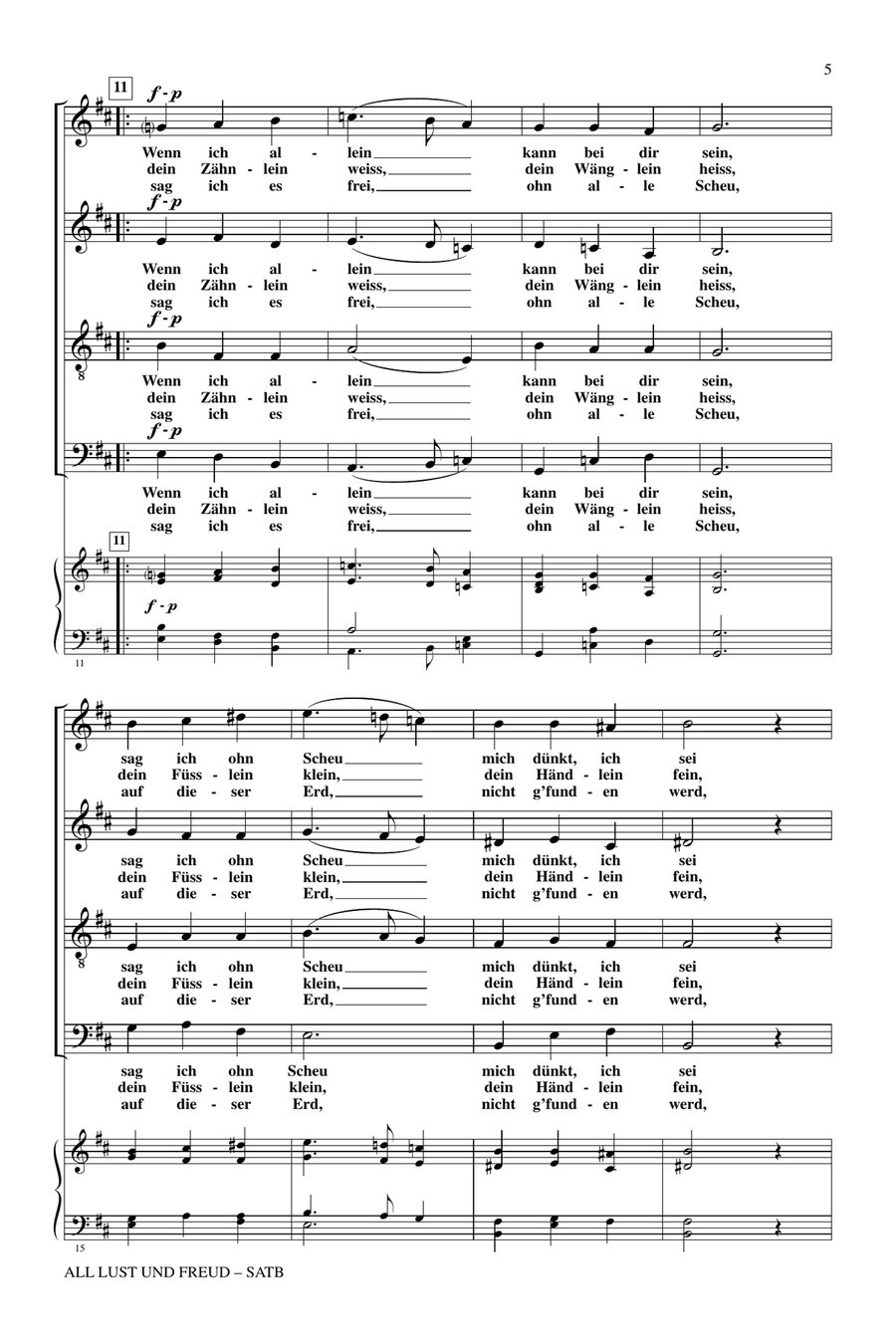 All Lust Und Freud (All Desire And Joy) 4-Part scores gallery preview page 3