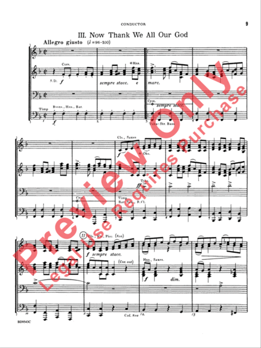 Three Chorale Preludes Concert Band scores gallery preview page 10