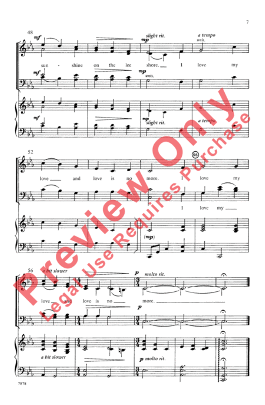 She's Like the Swallow 4-Part scores gallery preview page 6