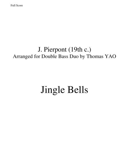 Jingle Bells for Double Bass Duo image number null