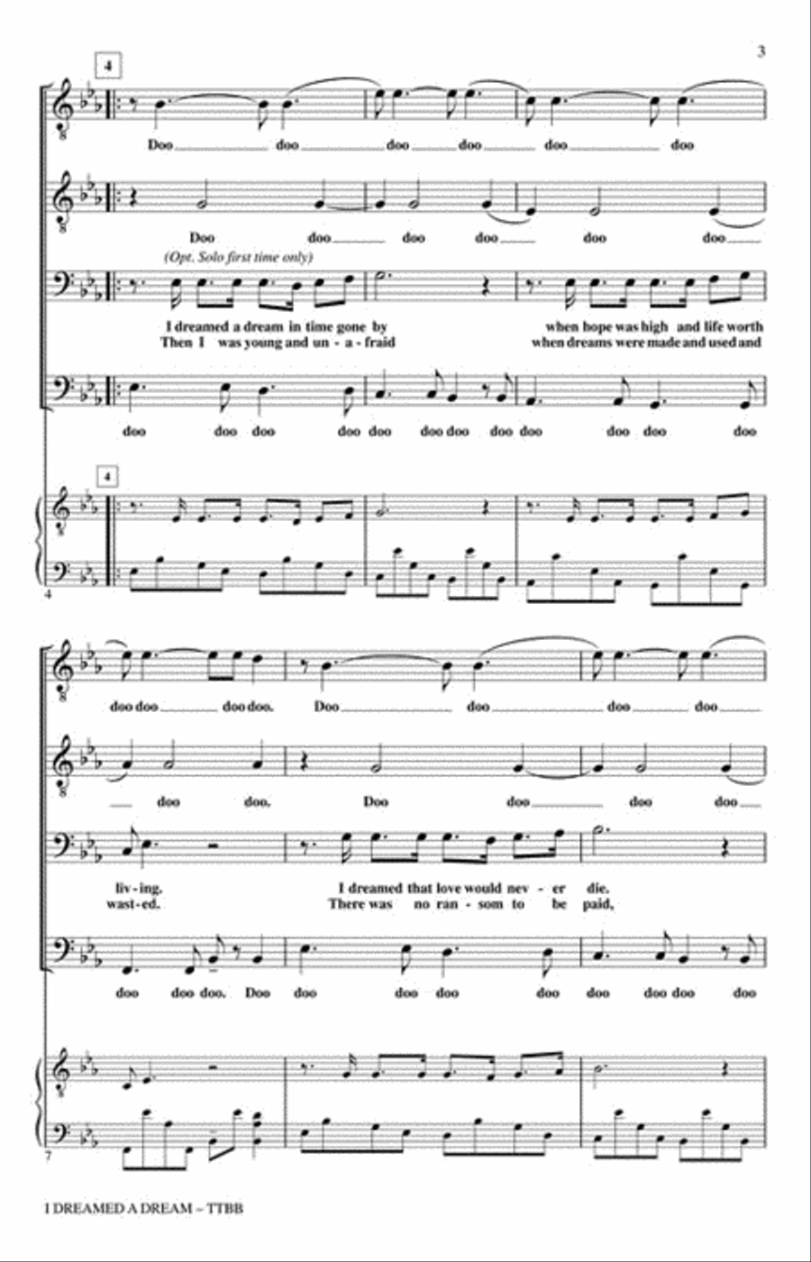 I Dreamed a Dream I Dreamed a Dream TTBB scores gallery preview page 3