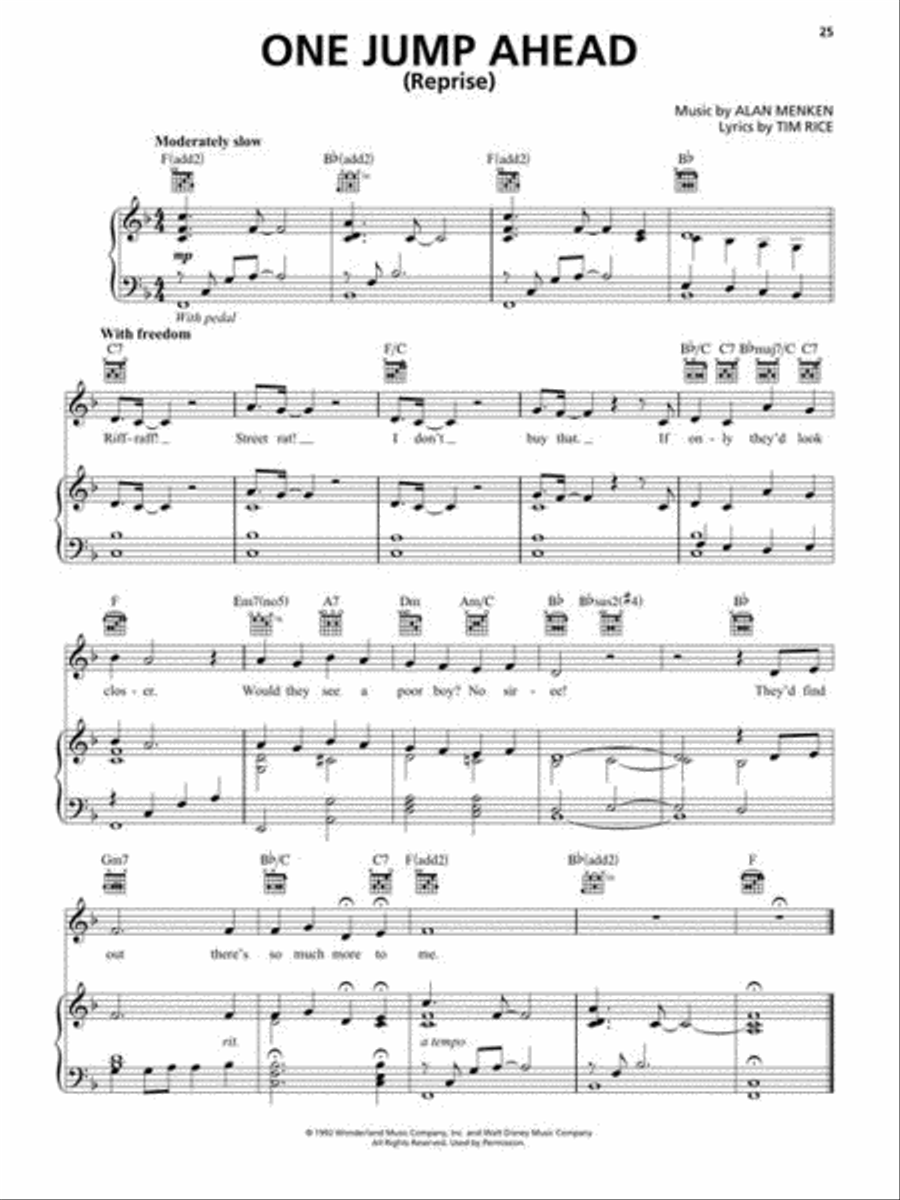 Aladdin Piano, Vocal, Guitar scores gallery preview page 8