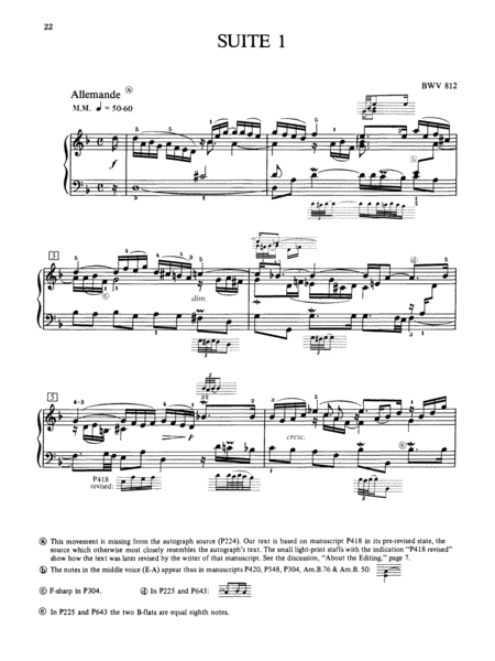 Bach -- French Suites by Johann Sebastian Bach Piano Solo - Sheet Music