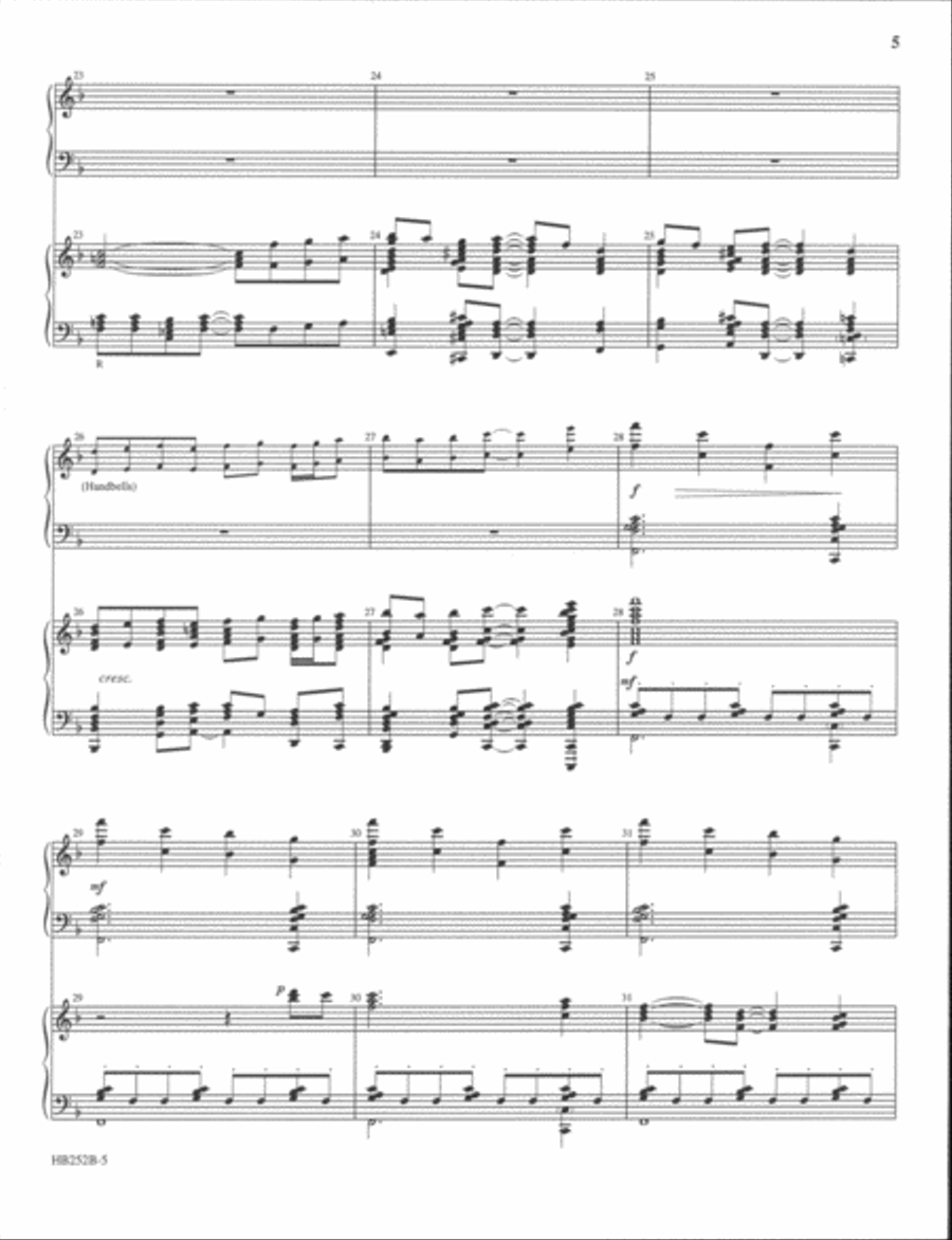 Soaring Praise - full score Handbell Choir scores gallery preview page 5