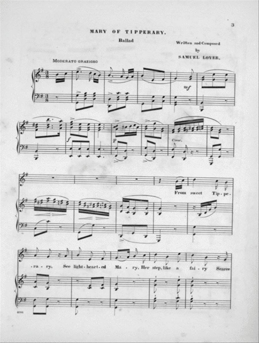 Mary of Tipperary. The Irish Milkmaid's Song Voice scores gallery preview page 2
