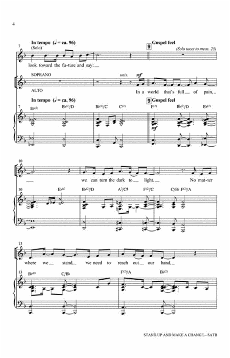 Stand Up and Make a Change 4-Part scores gallery preview page 3