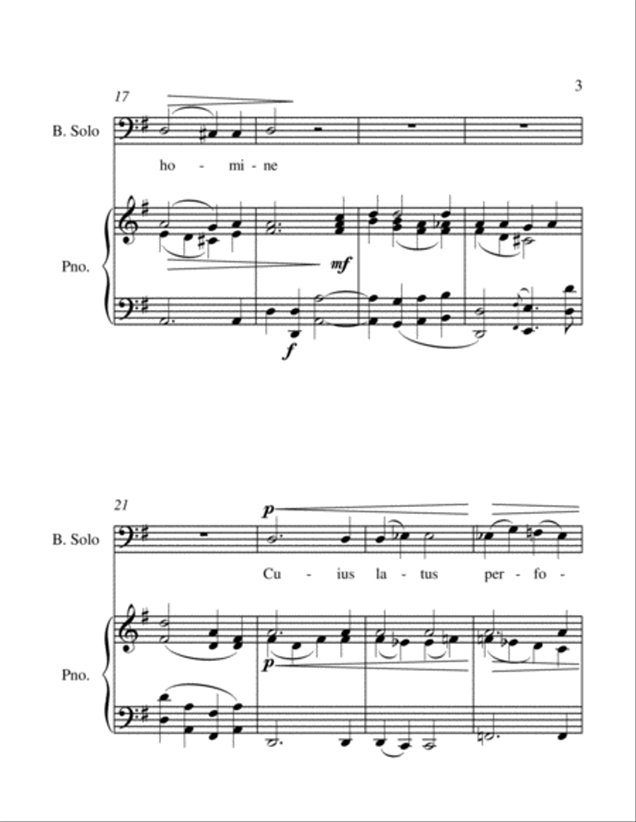 Ave Verum Corpus Bass Voice and Piano - Intermediate level Ave Verum Corpus Bass Voice and Piano - Intermediate level Bass Voice scores gallery preview page 3