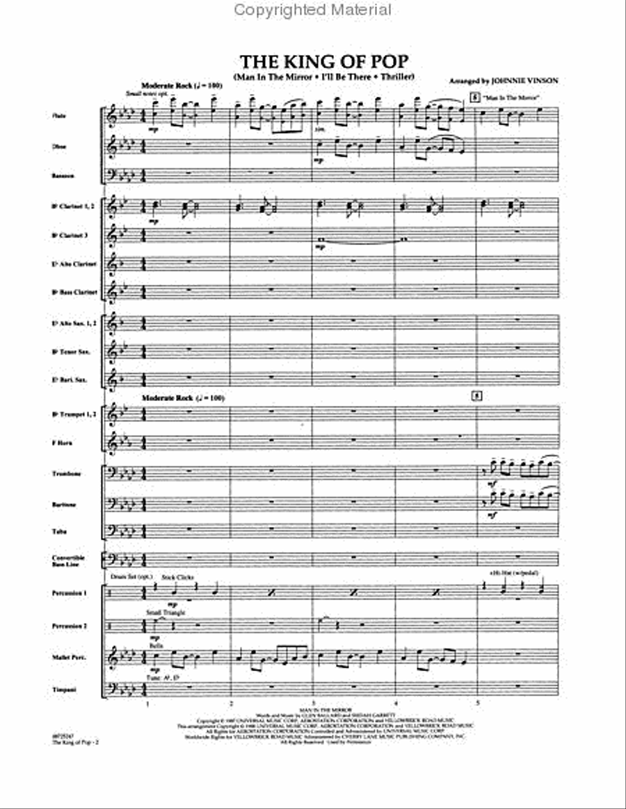 The King of Pop Concert Band scores gallery preview page 2
