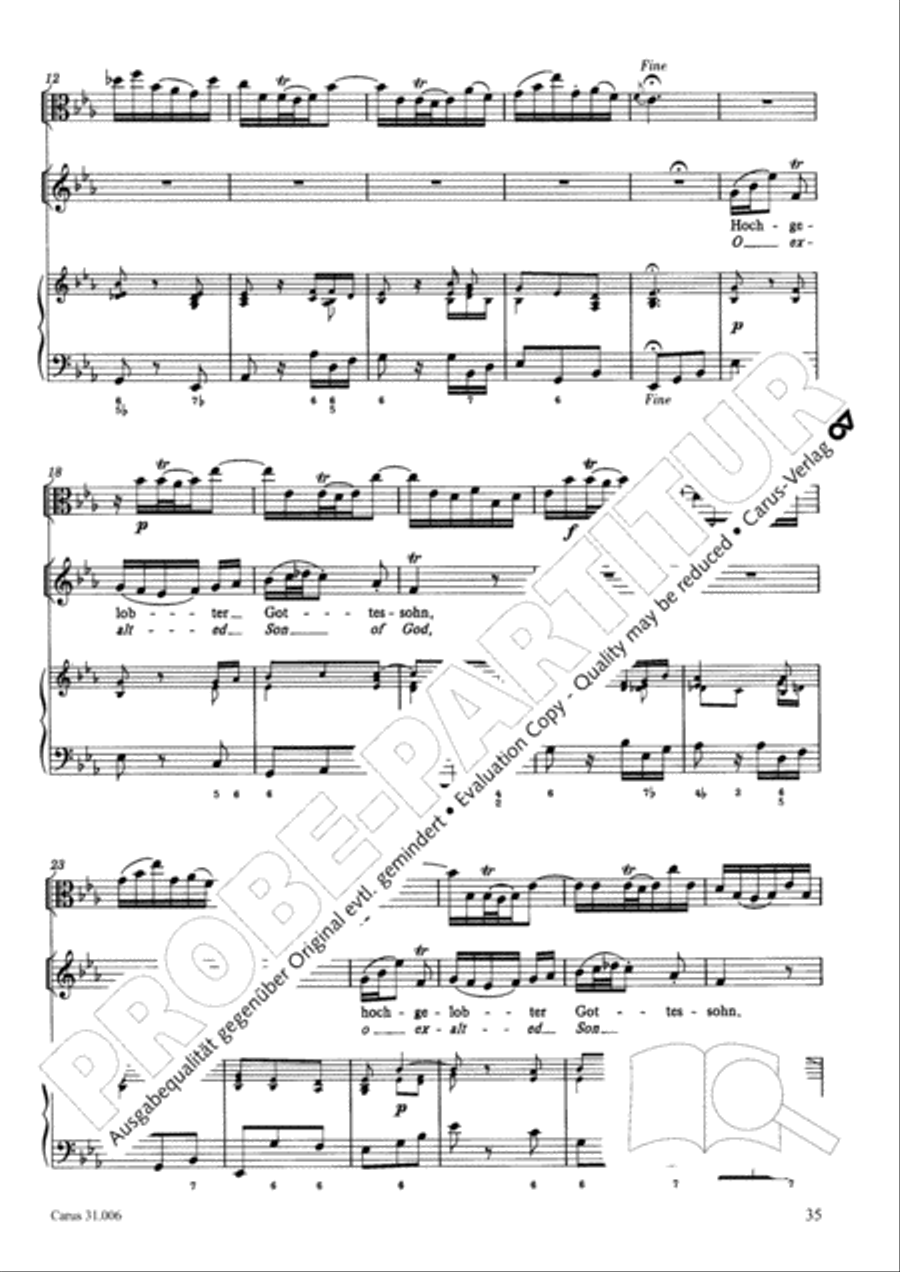 Stay with us, for it draws on toward evening (Bleib bei uns, denn es will Abend werden) 4-Part scores gallery preview page 36