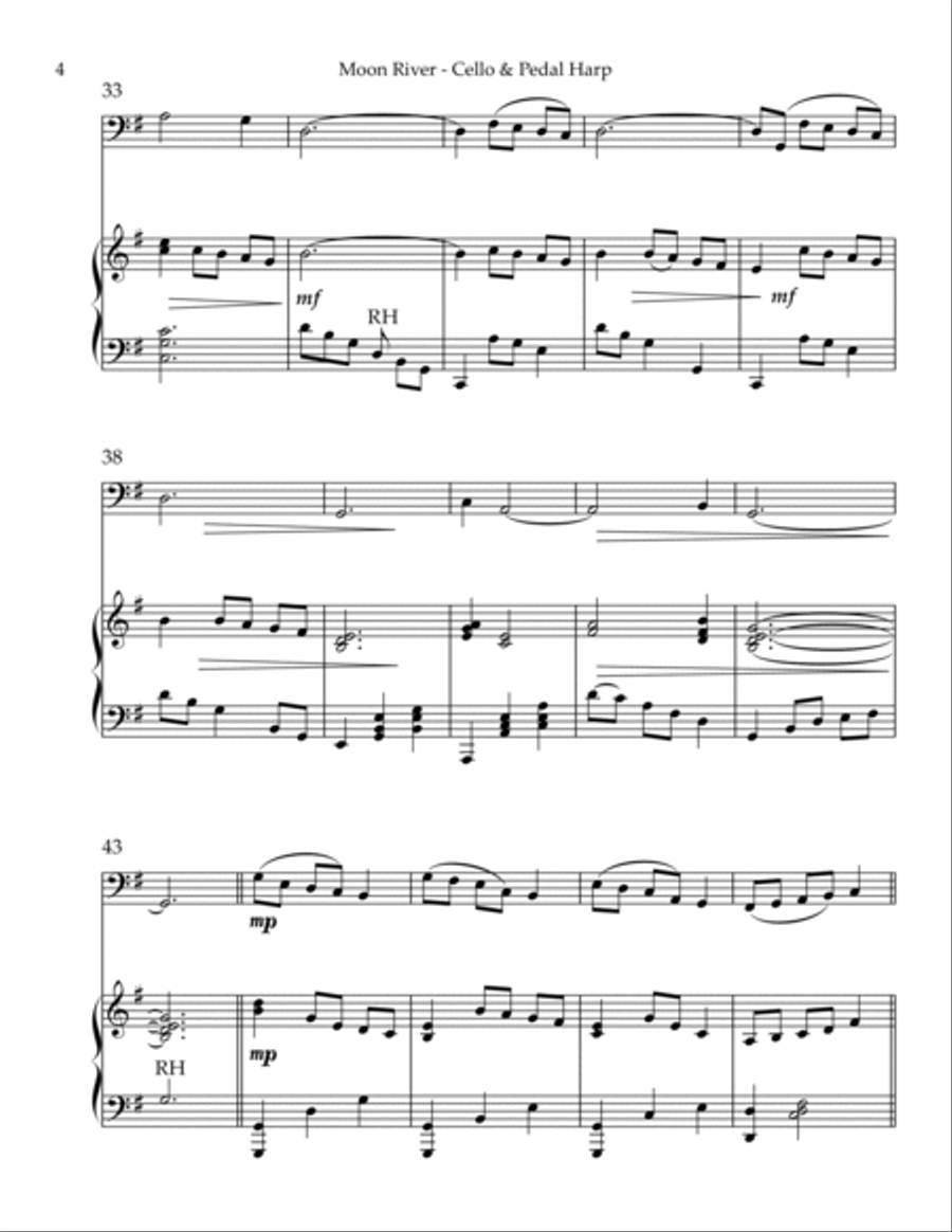 Moon River String Duet scores gallery preview page 4