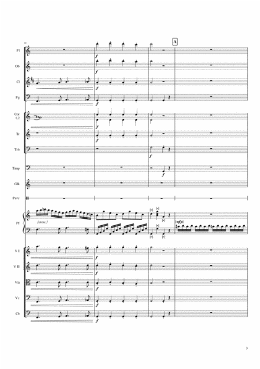 Concerto Semplice - Mozart’s Simple Sonata arranged as a concerto by Edvard Grieg and Paul Cowell Full Orchestra scores gallery preview page 5