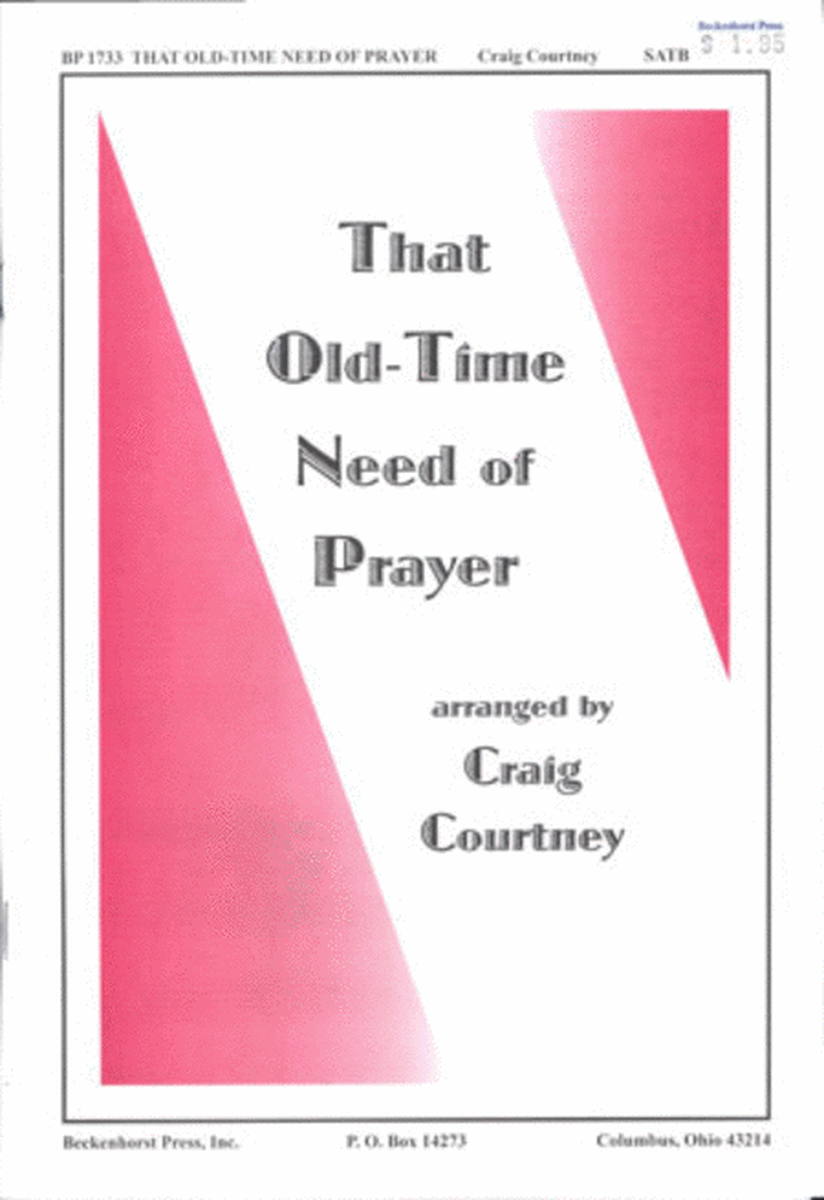 That Old-Time Need of Prayer image number null