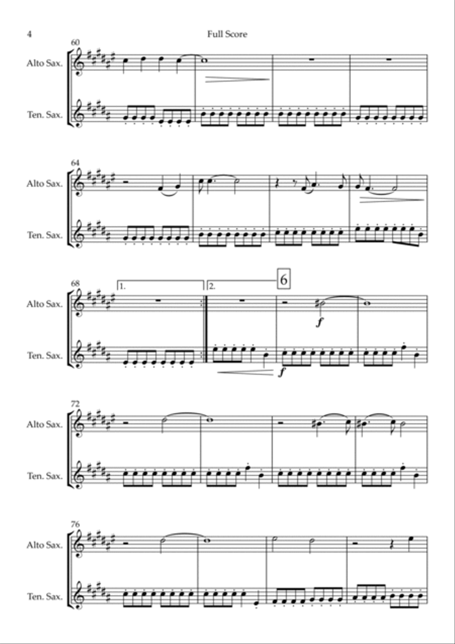 City Of Blinding Lights City Of Blinding Lights Woodwind Duet scores gallery preview page 4