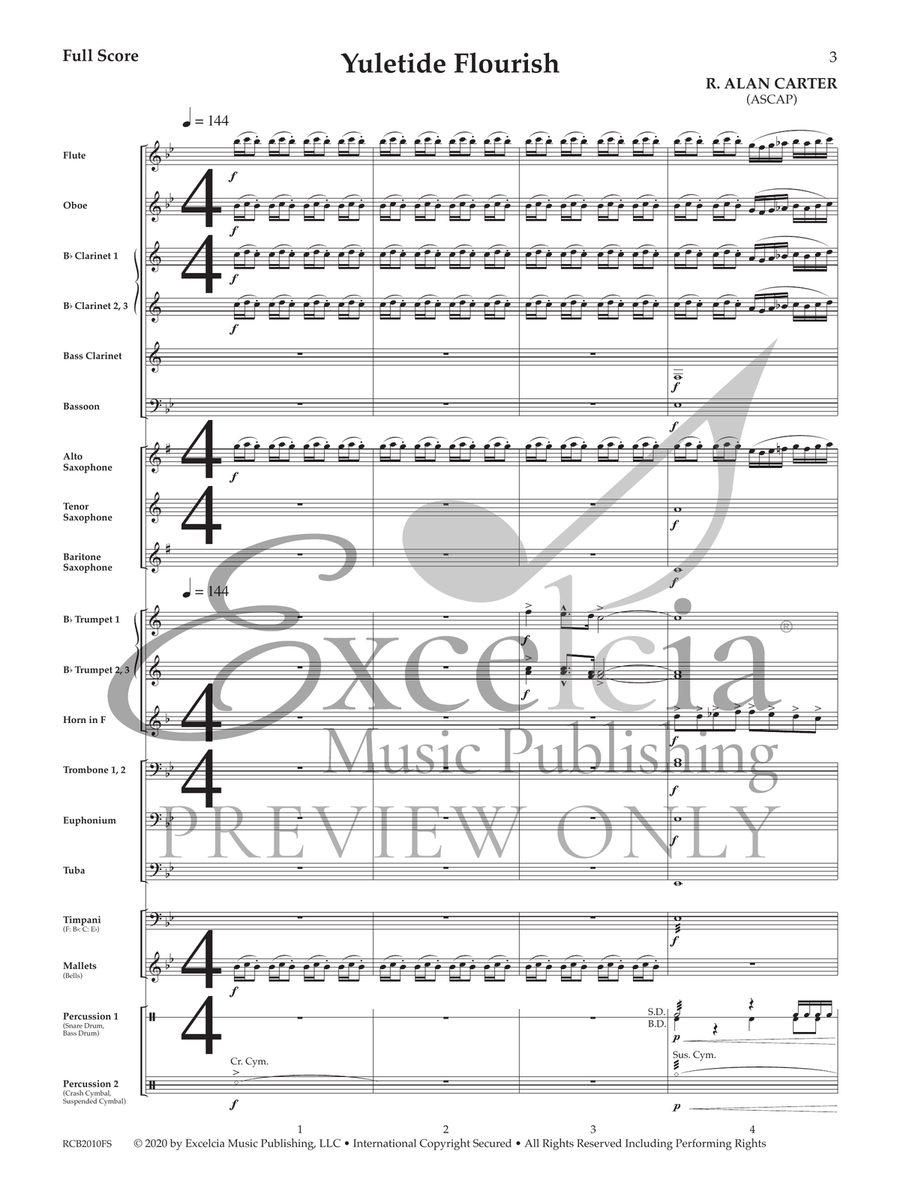 Yuletide Flourish Concert Band scores gallery preview page 3