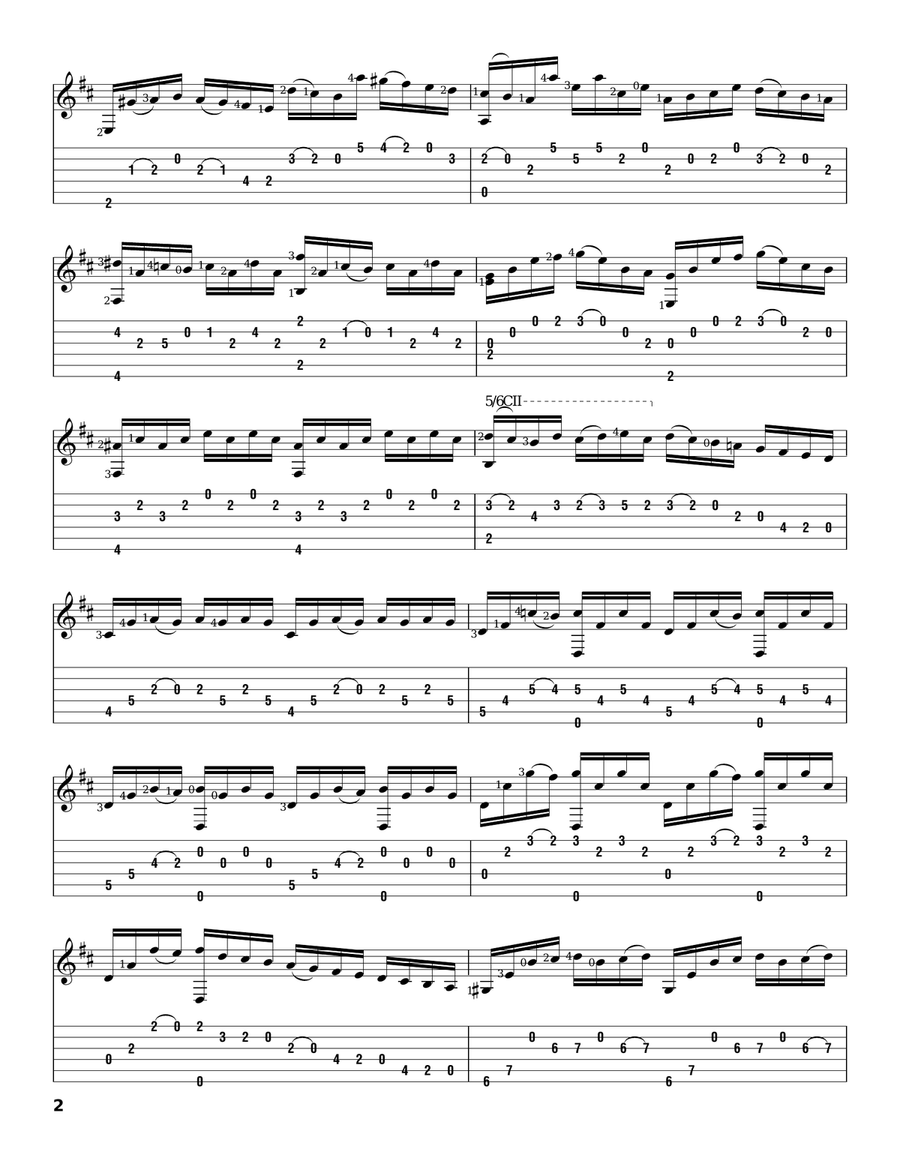 Prelude (Cello Suite No. 1) Acoustic Guitar scores gallery preview page 2