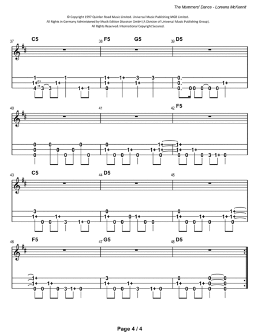 The Mummers' Dance Dulcimer scores gallery preview page 5
